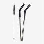 Straw 2-Pack with Brush – Black
